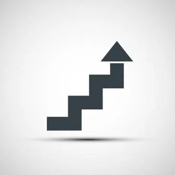 Vector icon of stairs in the form of arrows Ilustración de archivo