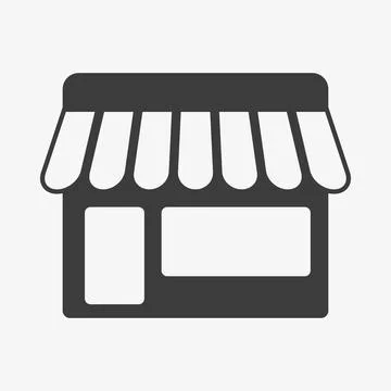 Vector icon of a store. Shop sign symbol. Stock Illustration