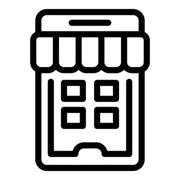 Vector icon of a storefront Stock Illustration