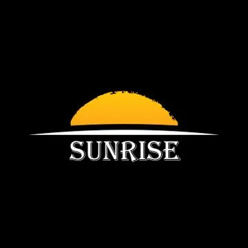 Vector Icon Sun over horizon Stock Illustration