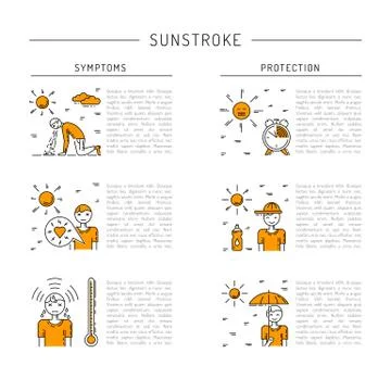Vector icon sunstrocke Stock Illustration