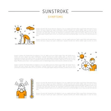 Vector icon sunstrocke Illustrazione stock
