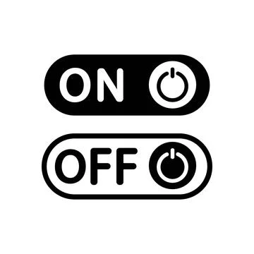 On off vector icon, switch symbol. Modern icon isolated on white background. Stock Illustration