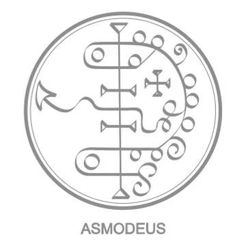 Vector icon with symbol of demon Asmodeus Stock Illustration