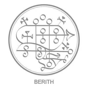 Vector icon with symbol of demon Berith Stock Illustration