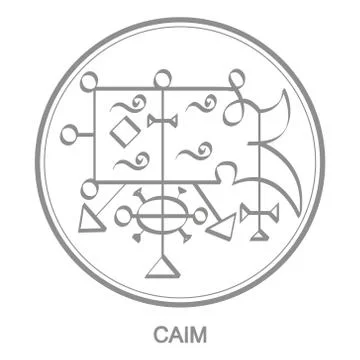 Vector icon with symbol of demon Caim Stock Illustration