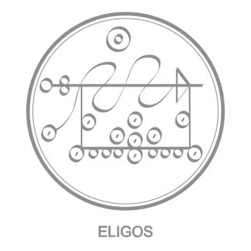 Vector icon with symbol of demon Eligos Stock Illustration