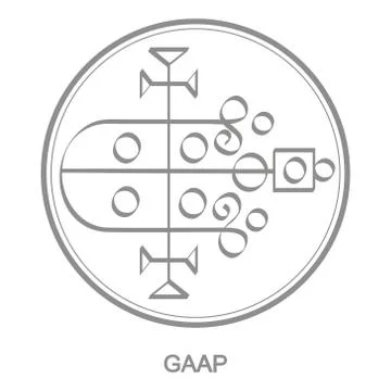 Vector icon with symbol of demon Gaap Stock Illustration