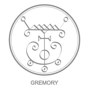 Vector icon with symbol of demon Gremory Stock Illustration