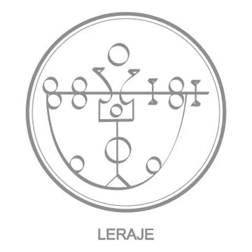 Vector icon with symbol of demon Laraje Stock Illustration