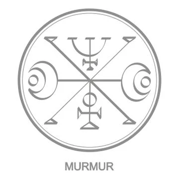 Vector icon with symbol of demon Murmur Stock Illustration