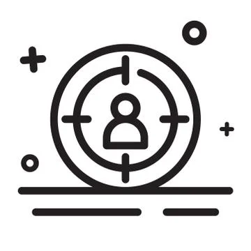 Vector icon. Target, Target market, target audience icon. Stock Illustration