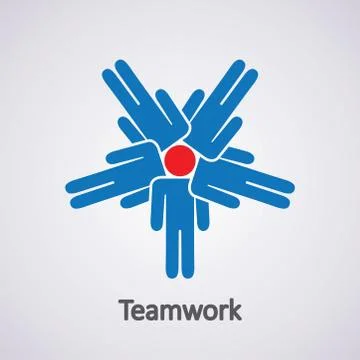 Vector icon of teamwork concept Stock Illustration