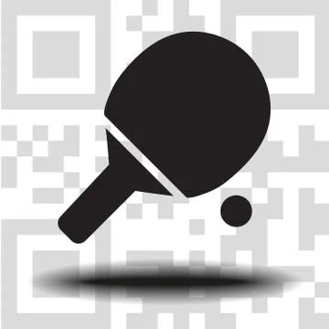 Vector icon tennis racket Illustrazione stock