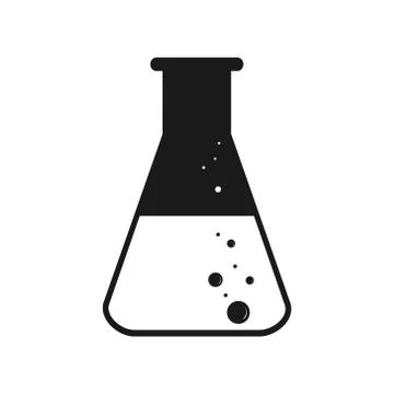 Vector icon. Test tube with liquid. Vector stock illustration isolated on whi Stock Illustration
