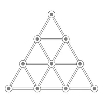 Vector icon with Tetractys Stock Illustration