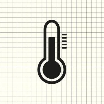 Vector icon thermometer Stock Illustration