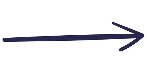 Vector Icon of a Thin, Long Arrow Pointing to the Right Stock Illustration