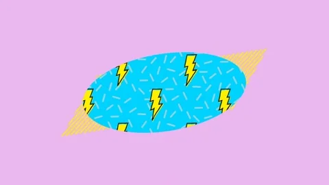 Vector icon of thunderstorm 4k Stock Footage 220928805