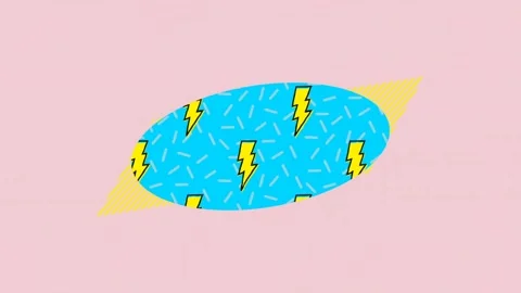 Vector icon of thunderstorm 4k Stock Footage 220928811