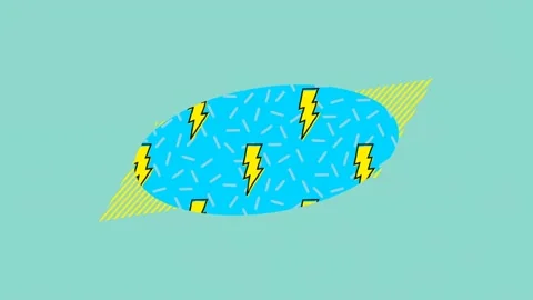 Vector icon of thunderstorm 4k Stock Footage 220928812