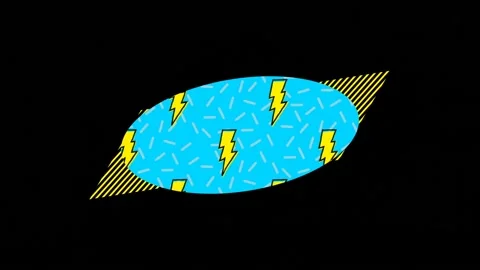 Vector icon of thunderstorm 4k Stock Footage 220928813