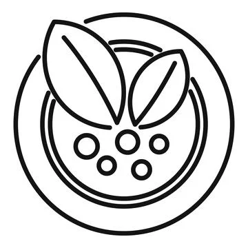 Vector icon of a tomato slice 스톡 일러스트