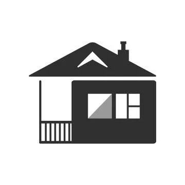 Vector icon town house Illustrazione stock