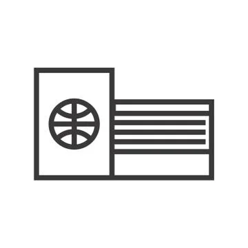 Vector icon of travel documents Stock Illustration