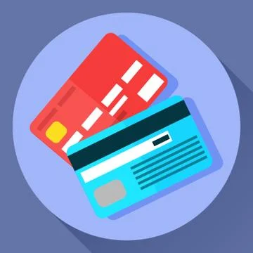Vector icon of two payment cards Stock Illustration