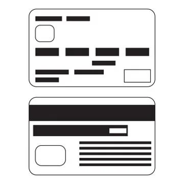 Vector icon of two payment cards Stock Illustration