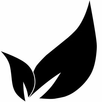 Vector icon two stylized leaves Stock Illustration