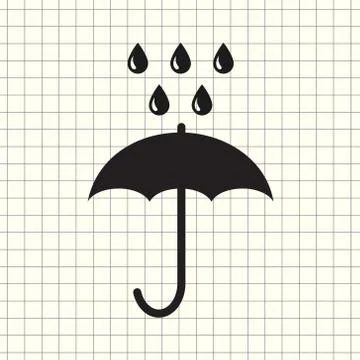 Vector icon umbrella Stock Illustration