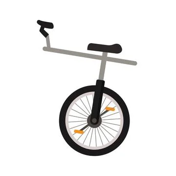 Vector icon of unicycle with handle Illustration