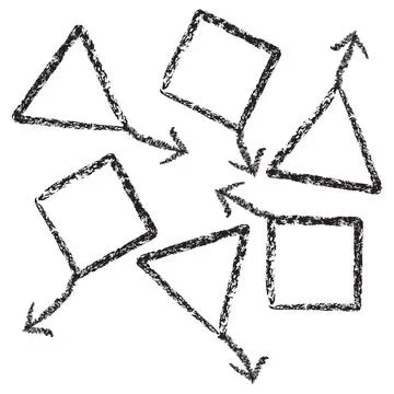 Vector icon of unsupervised machine learning with chaotic data movement イラスト素材