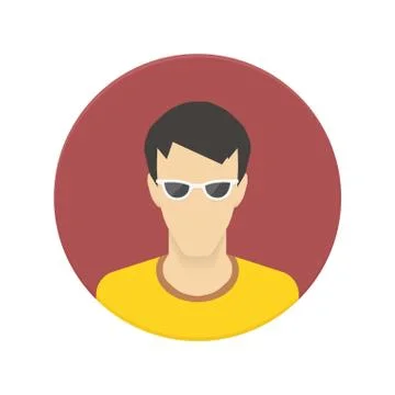 Vector icon of user avatar for web site or mobile app Stock Illustration