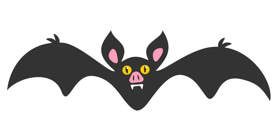 Vector icon of vampire bat for Halloween. Stock Illustration