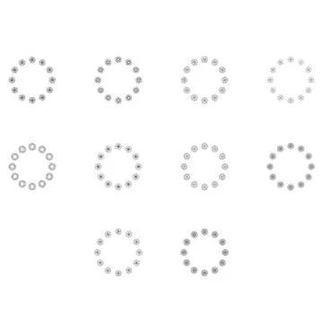 Vector icon of various shape forming a circle 스톡 일러스트