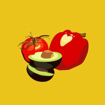 Vector icon of vegetables. Stock Illustration