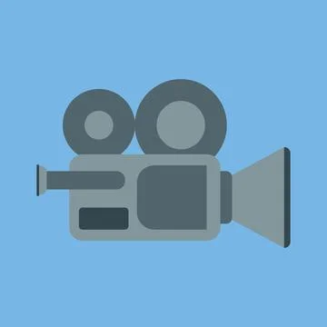 Vector icon of a video camera. Stock Illustration