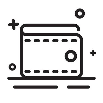 Vector icon. Wallet, Payment Icon. Modern outline icon for any purposes Stock Illustration