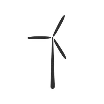 Vector icon wind turbine Stock Illustration