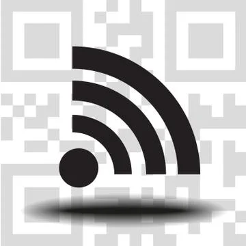 Vector icon of wireless Stock Illustration