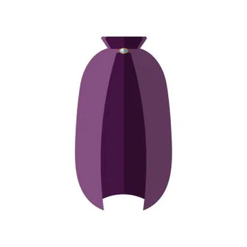 Vector icon of wizard cloak in flat style. Magic cloak of mage, wizard and witch Stock Illustration