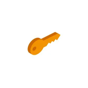 Vector icon wrench isometric. 3d sign isolated on white background. Stock Illustration