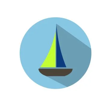 Vector icon yacht Stock Illustration