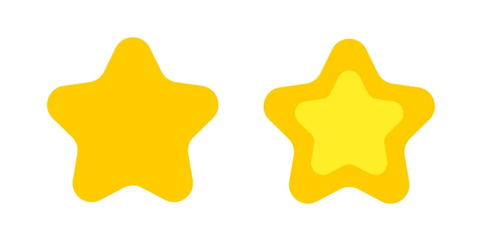 Vector icon of yellow stars in flat style. Achievements for games or custom.. 库存插图