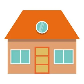 Vector icons and concepts in flat trendy style - house illustration Stock Illustration