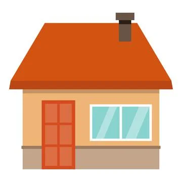 Vector icons and concepts in flat trendy style - nice house illustration Stock Illustration