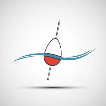 Vector icons fishing float 스톡 일러스트